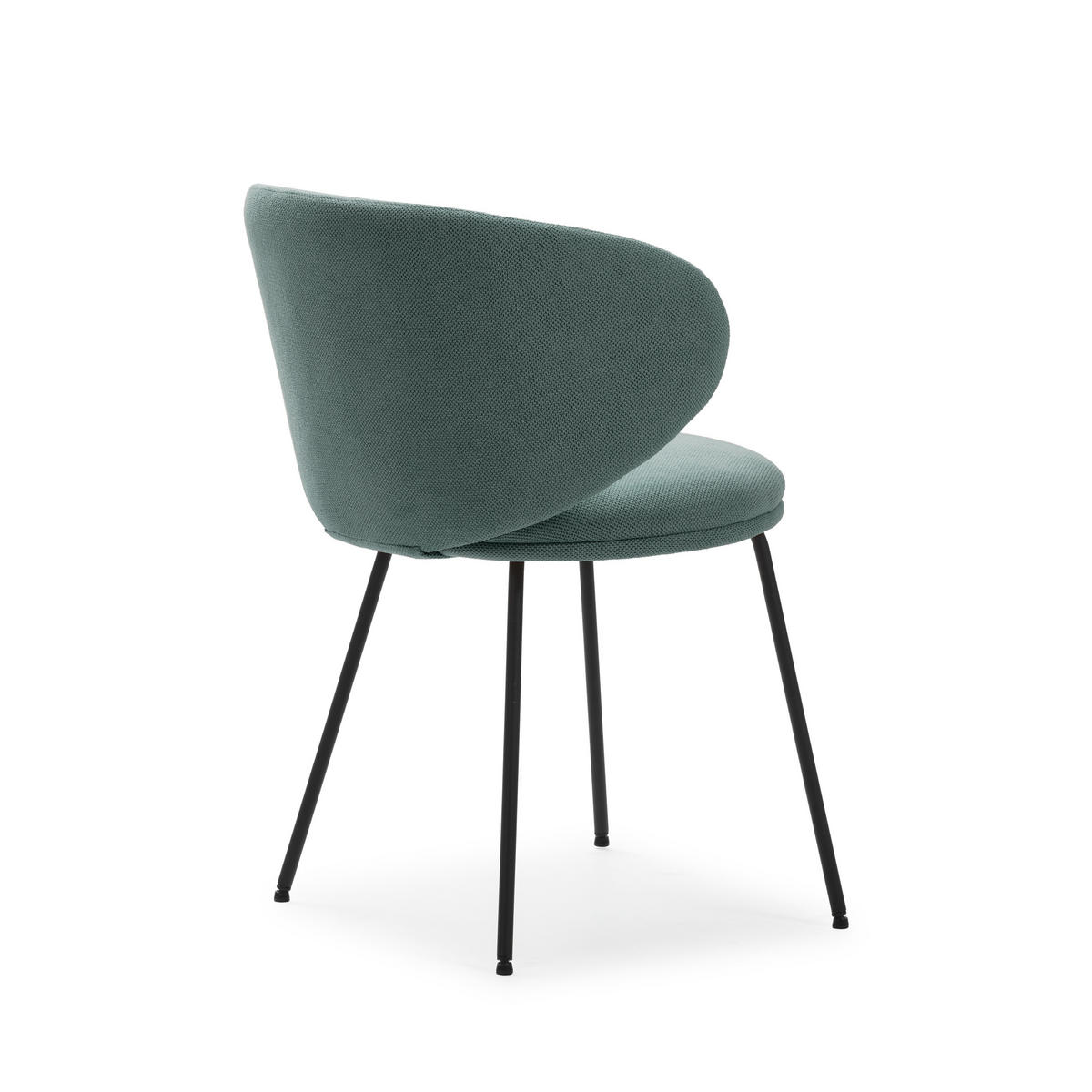 STÜHLEN (Set aus 2) aus stoff mit schwarzen metallbeinen - rush 60/58/51 cm - Grün, Textil (58/51/60cm) - Calicosy