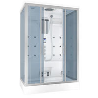 ACQUAVAPORE Dampfdusche Sauna Dusche Duschkabine D27-TH-EA 140x90 cm OHNE 2K Scheiben Versiegelung - Weiß, Glas/Kunststoff (140/90/215cm) - AcquaVapore by Sandra Jentho