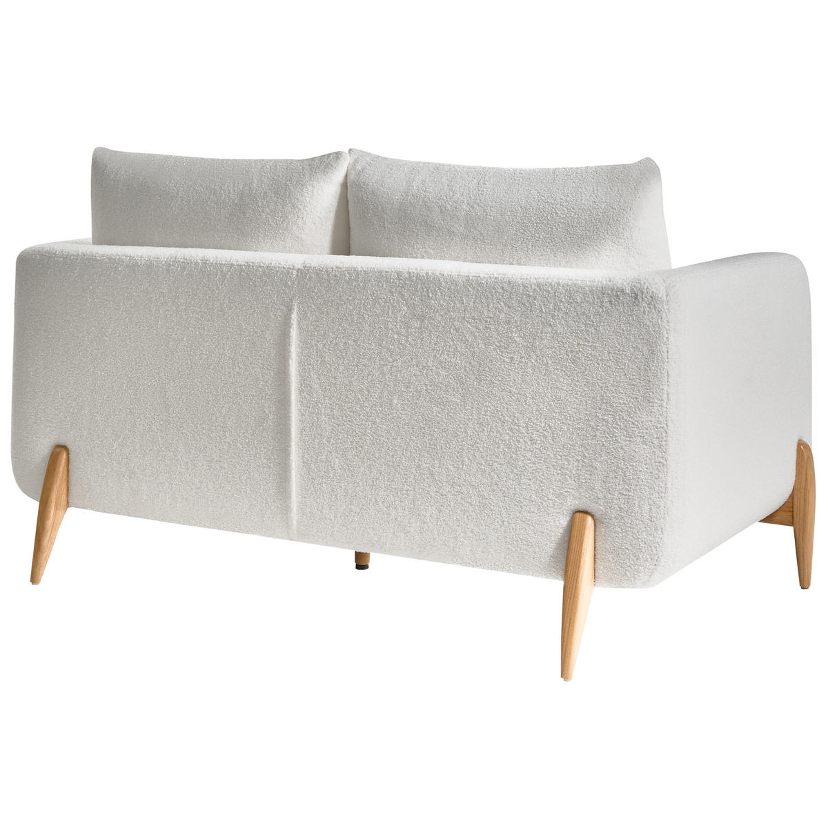 POHOVKA 2-místná Bouclé Bílá Gimo - světle hnědá, textil (149/83/80cm) - Beliani