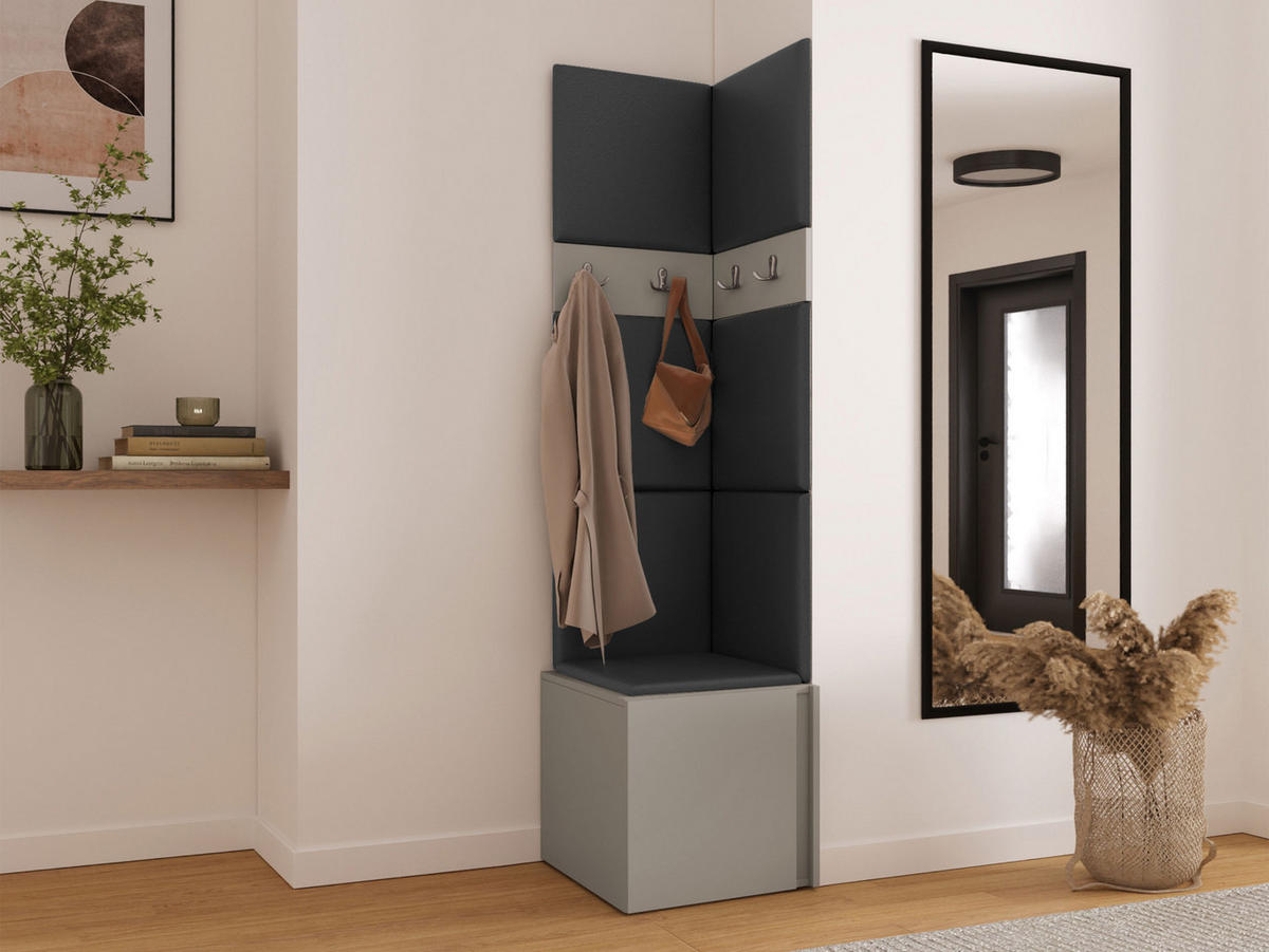 MOBILIER PENTRU HOL Orion XXI - cașmir/negru, material plastic/compozit lemnos (42/186/46cm) - MIRJAN24