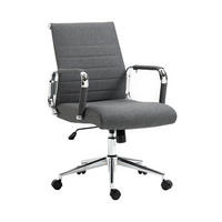 SCHREIBTISCHSTUHL OFFICE COMFORT LB Stoffbezug Dunkelgrau - Dunkelgrau/Silberfarben, Textil/Metall (56/103/64cm) - SVITA