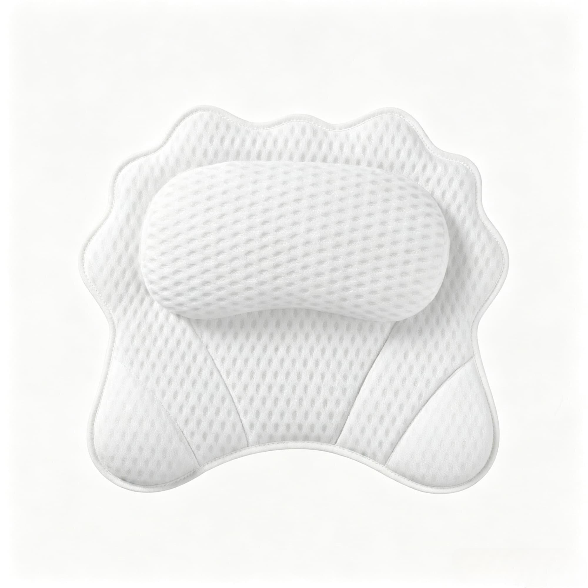 BADEKISSEN – 42 x 44 x 7 cm – Weiß - Weiß, Textil (42/21cm)