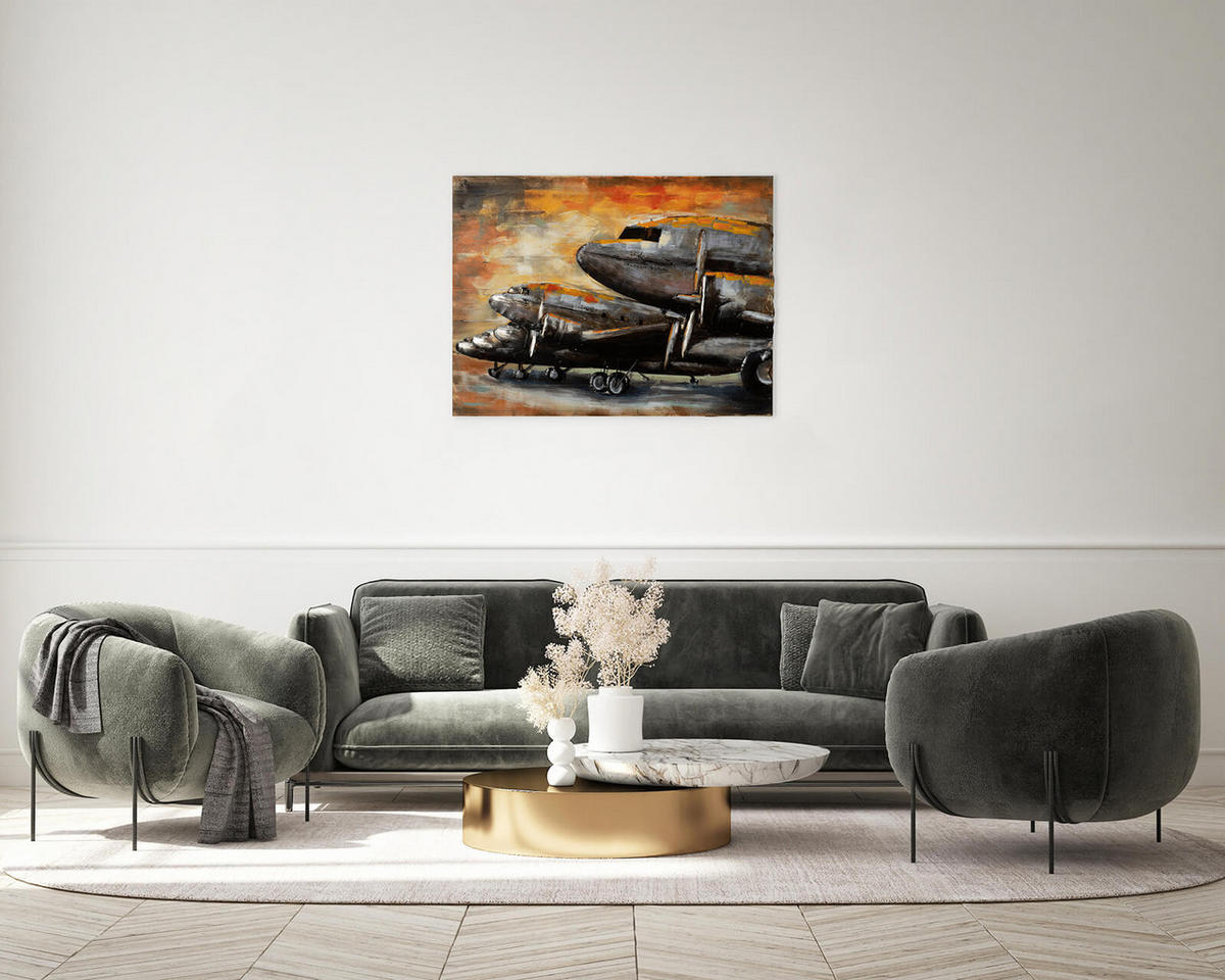 WANDBILD Kupfer 100/75 cm - Kupferfarben, Holz/Metall (6/75cm) - KUNSTLOFT