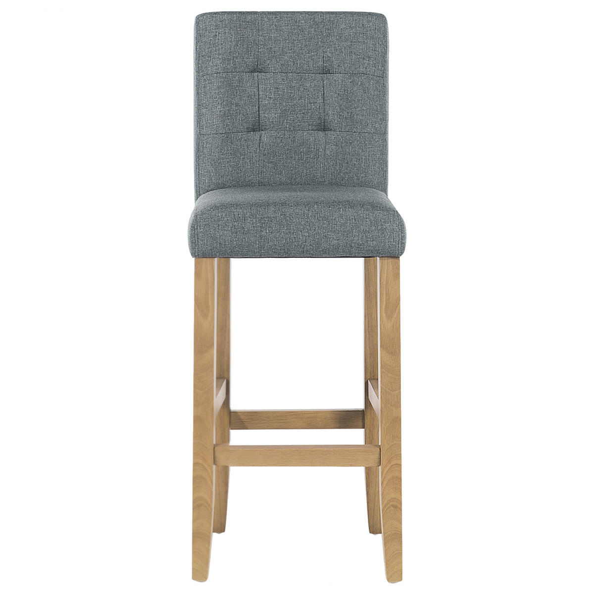 BARSTUHL 2er-Set Polsterbezug Grau Madison - Grau, Holz/Textil (45/110/58cm) - Beliani