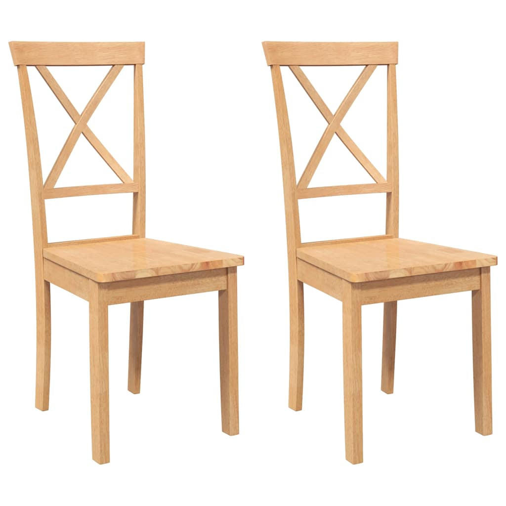 ESSZIMMERSTÜHLE 2 Stk. Massivholz Gummibaum 42.5*53.5*94cm - Braun, Holz (42.5/94/53.5cm) - ZMH