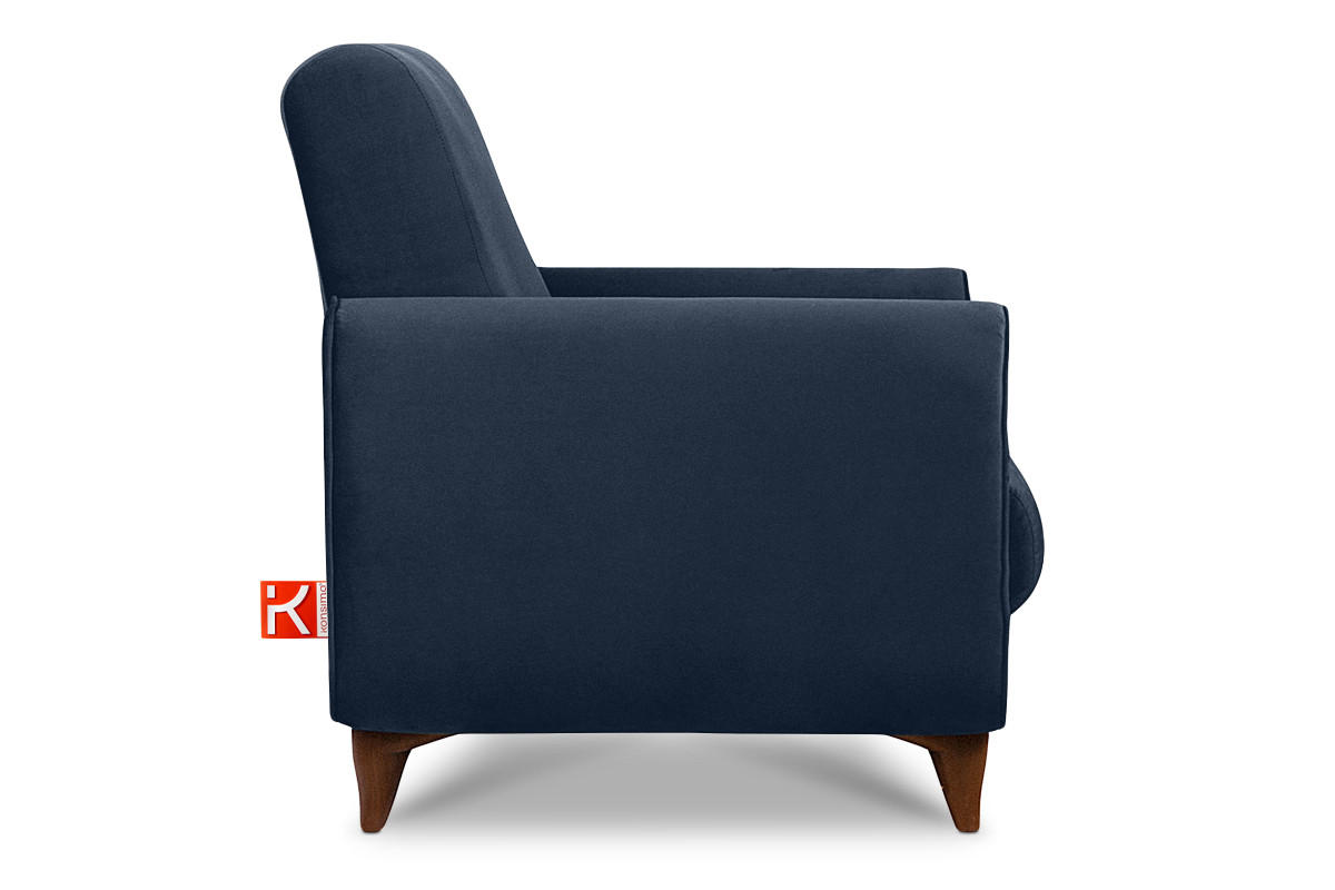 SESSEL GUSTAVO mit Armlehnen, blau - Blau/Braun, Holz/Holzwerkstoff (83/95/92cm) - KONSIMO®