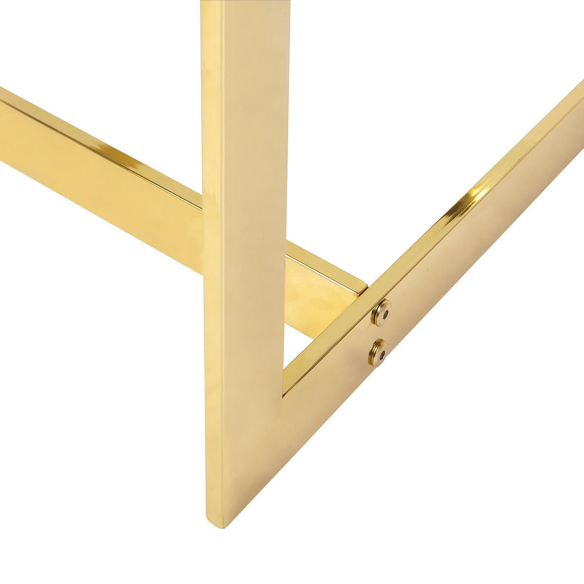 COUCHTISCH Glas gold quadratisch 80/80 cm Crystal - Transparent/Goldfarben, Glas (80/80/40cm) - Beliani