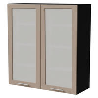 HÄNGESCHRANK Brerra W4S/90 Schwarz / RAL 1019 graubeige Matt 90 / 32,5 / 96cm - Graubraun/Schwarz, Holz/Holzwerkstoff (90/96/32.5cm) - Feldmann-Wohnen