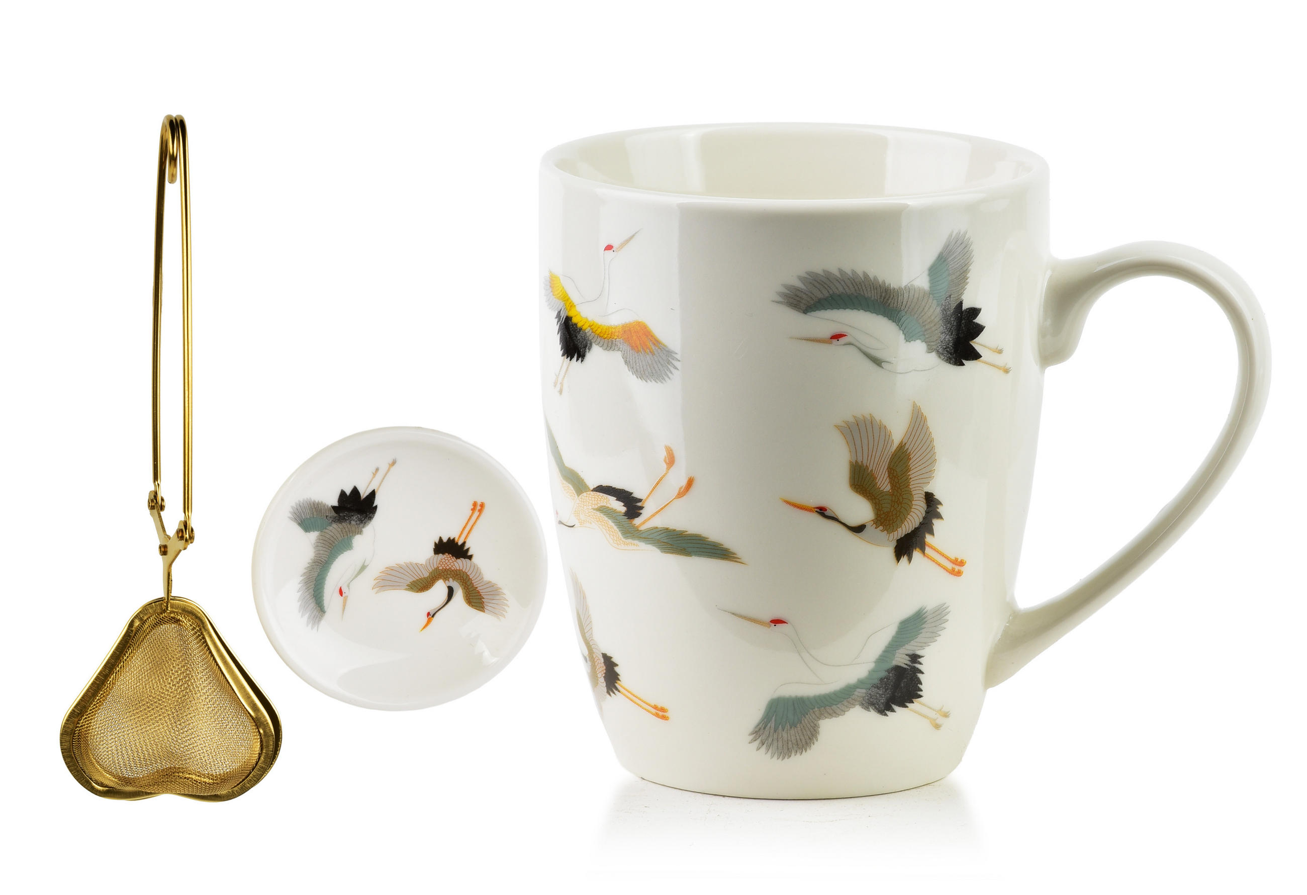 BECHER Arifa Weiß 8.5/12.5/10.5 cm Porzellan - Weiß, Keramik (0.37L) - Mondex