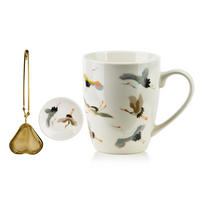 BECHER Arifa Weiß 8.5/12.5/10.5 cm Porzellan - Weiß, Keramik (0.37L) - Mondex