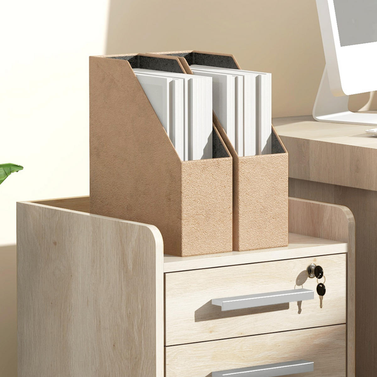 ROLLCONTAINER DE-14428 Beige - Beige, Holzwerkstoff (40/65/39cm) - ComfortXL