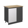 ECKUNTERSCHRANK R-Line Weiß 86 cm, AP Eiche - Anthrazit/Weiß, Holzwerkstoff (86/81.6/60cm) - Vicco