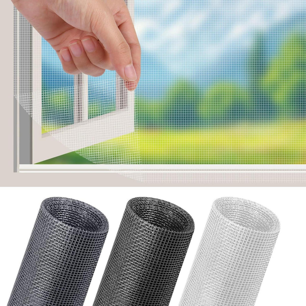 FLIEGENGITTER Fenster 130 x 150 cm Weiß - Weiß, Kunststoff (1/1/1cm)