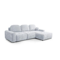 ECKSOFA Argos In Vibe - Hellblau, Holzwerkstoff/Textil (267/170cm) - Fun Möbel