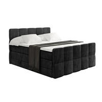 BOXSPRINGBETT mit Matratze und Lattenrost - LIRO-Z KING-160x200 - Schwarz Casablanca - Schwarz, Holzwerkstoff (160/200cm) - ALTDECOR