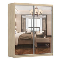 SCHIEBETÜRENSCHRANK - Ben 20 (Sonoma, 183 cm) - Sonoma Eiche, Holzwerkstoff/Metall (183/218/61cm) - Möblo