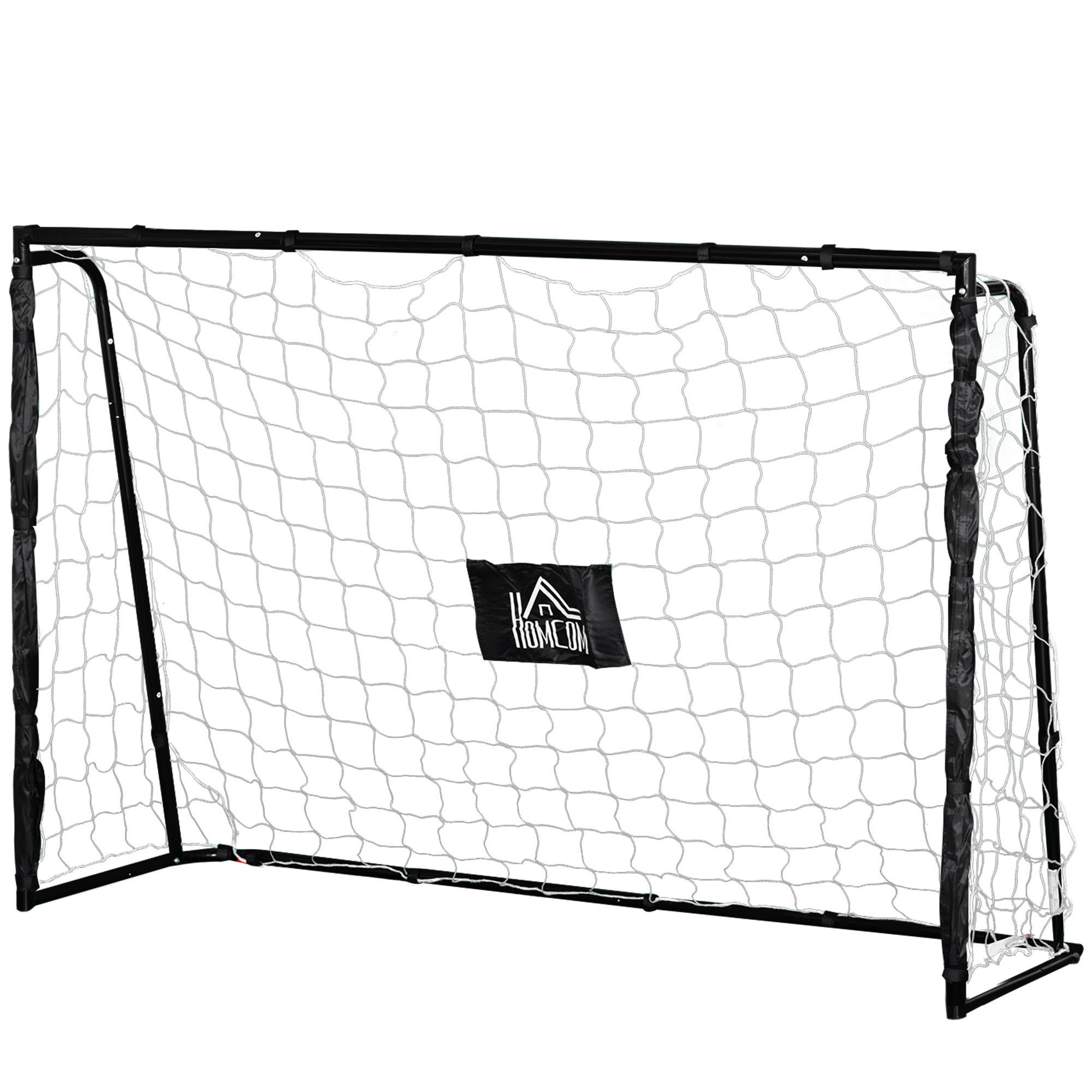FUSSBALLTOR DE-18610 186x123 cm Trainings- & Spieltor Schwarz - Schwarz, Metall (62/186cm) - ComfortXL