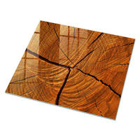 GLASPLATTE 80x60 cm – Holzquerschnitt - Braun, Glas (0.4/80/60cm) - ArtPrintCave