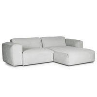 1,5-SITZER ECKSOFA mit Longchair - Schwarz/Grau, Kunststoff/Textil (260/173cm) - home24