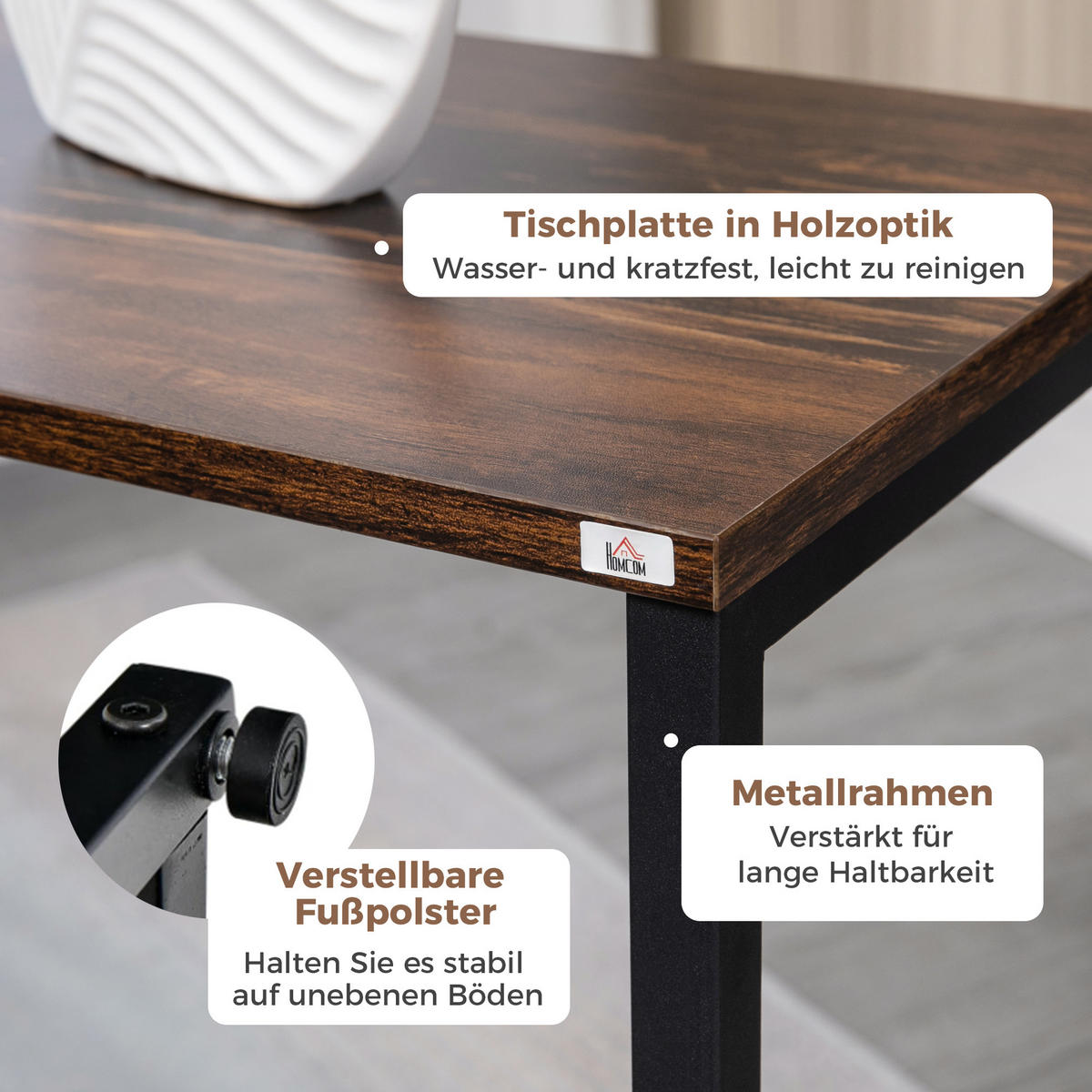 COUCHTISCH DE-08782 3er-Set Braun - Braun, Metall (45/30/60cm) - ComfortXL