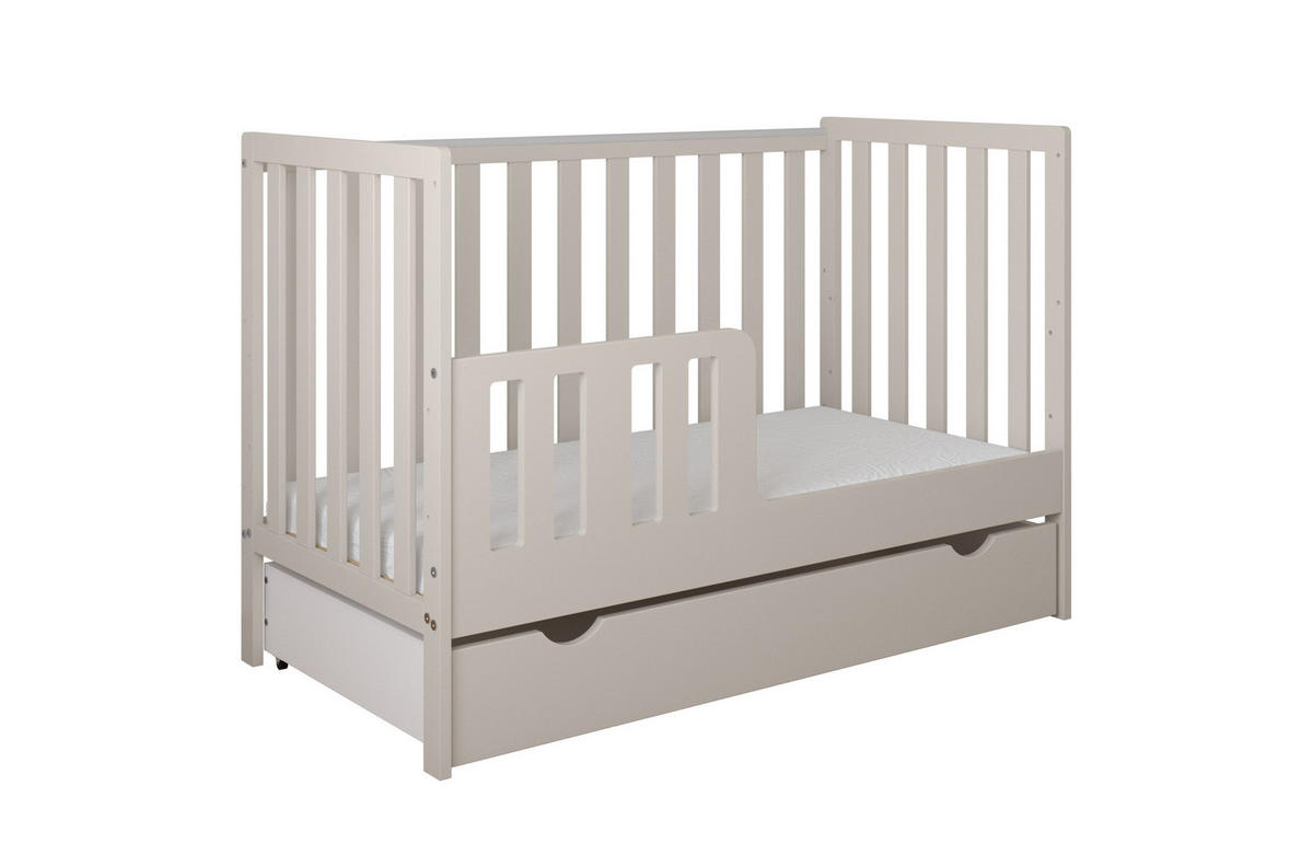BABYBETT Lio mit Matratze und Schublade - Mintgrün, Holzwerkstoff (60/120cm) - kiki design