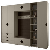 GARDEROBEN-SET 236,7/290/47 - Kaschmir/Schwarz, Holz/Kunststoff (290/236.7/47cm) - Abiks Möbel