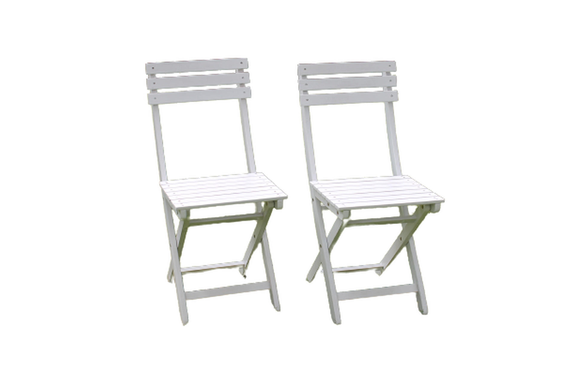 KLAPPSTUHL 2er Set Bistrostuhl weiß - Weiß, Holz (38/82/52cm) - Sedex