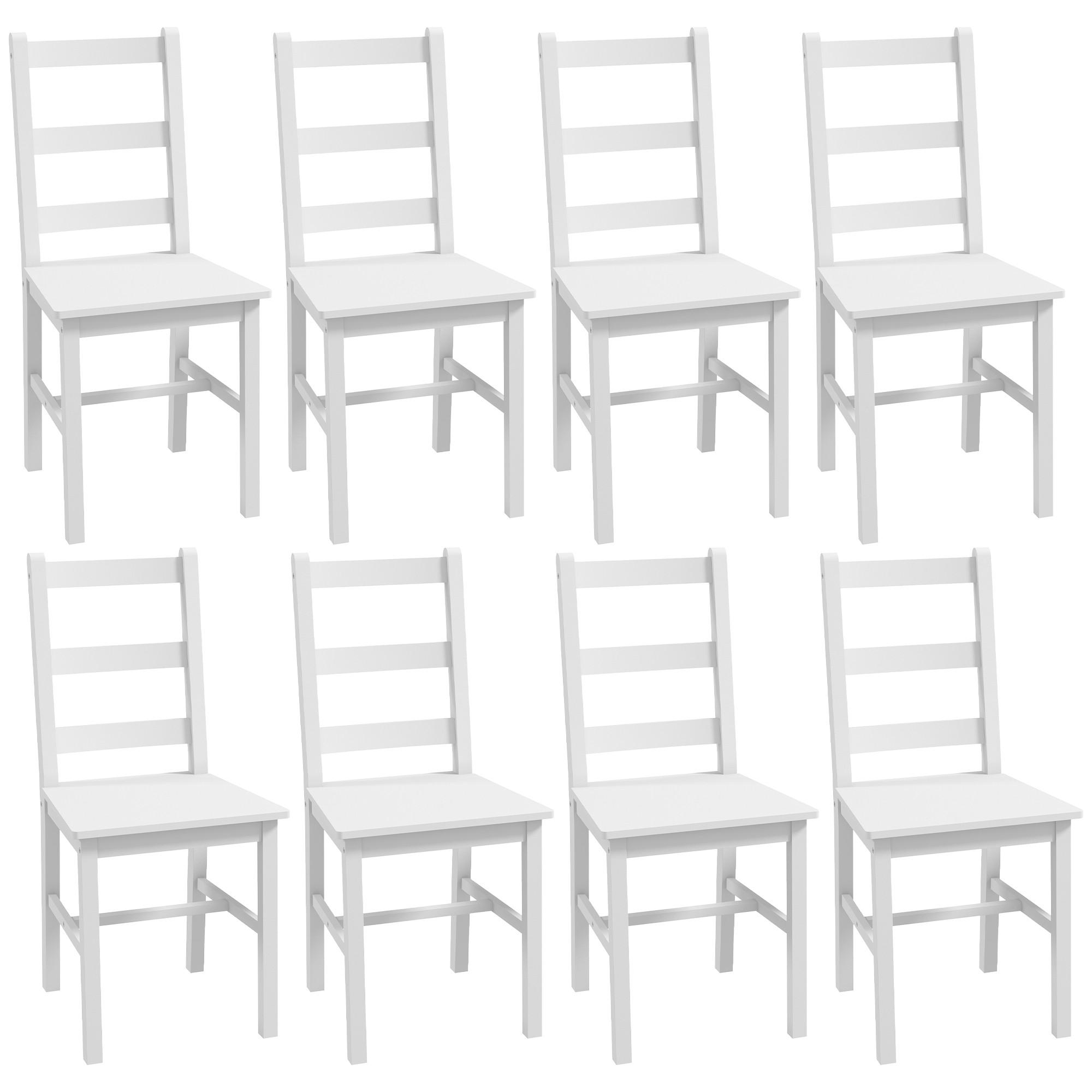 Homcom Esszimmerstühle Weiß 46x90x41.5 cm