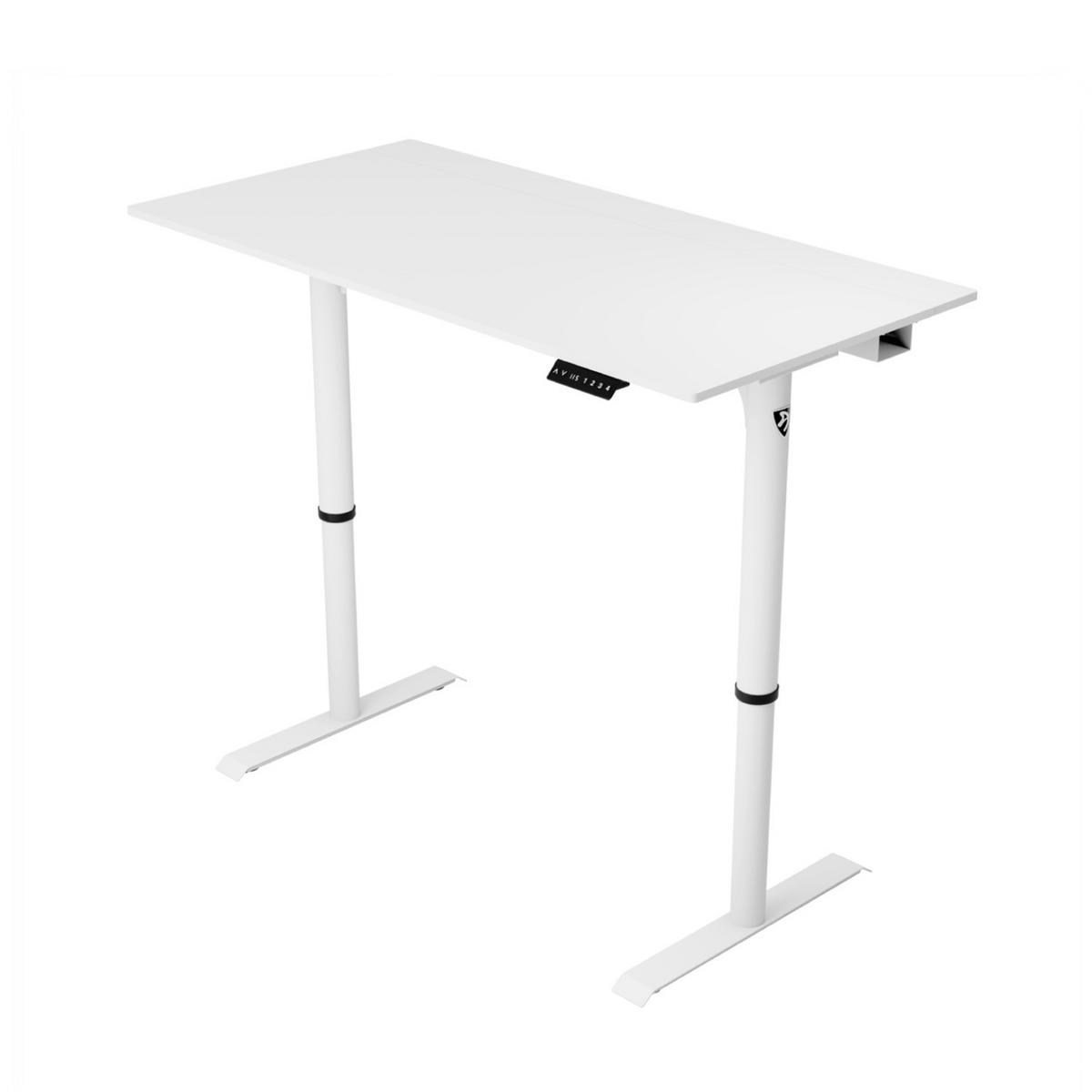 GAMINGTISCH Arena Nordico 140/70/71-115 cm Höhenverstellbarer Weiß - Weiß, Metall (70/140/115cm) - Arozzi