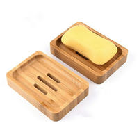 SEIFENSCHALE 2-teiliges Set Bambus 11.5 x 8 cm - Gelb, Naturmaterialien (8/1.5/11.5cm)