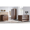 BABYZIMMER Set Maddy 4-teilig - Walnuss - Goldfarben/Walnussfarben, Holzwerkstoff/Metall (90/50/195cm) - QMM TraumMöbel