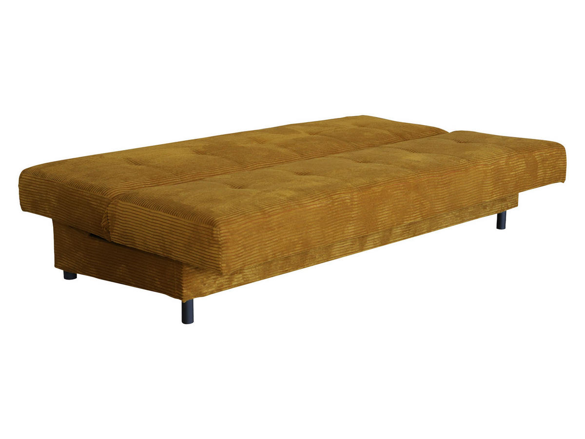 SCHLAFSOFA Enduro XIV Cord - Türkis/Schwarz, Holz/Kunststoff (195/90/85cm) - MIRJAN24