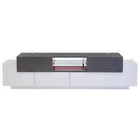 TV-LOWBOARD Weiß-Grau 180/40/45 cm - Grau, Holzwerkstoff (180/45/40cm) - PANGIVO