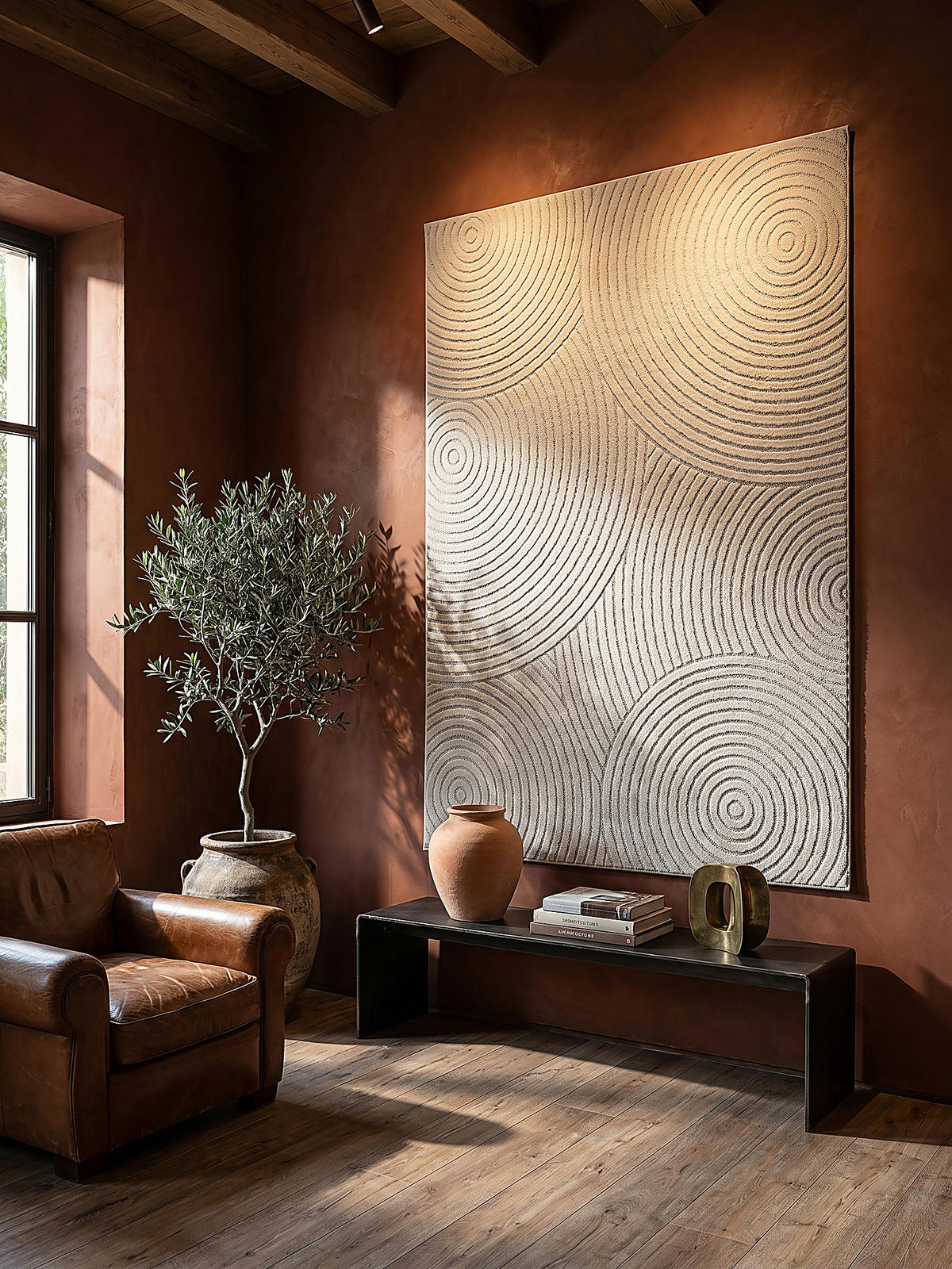 TEPPICH Outdoor Geometrisch MEZEN Polypropylen Creme 120 x 160 cm - Beige, Textil (120/160cm) - KADIMA DESIGN