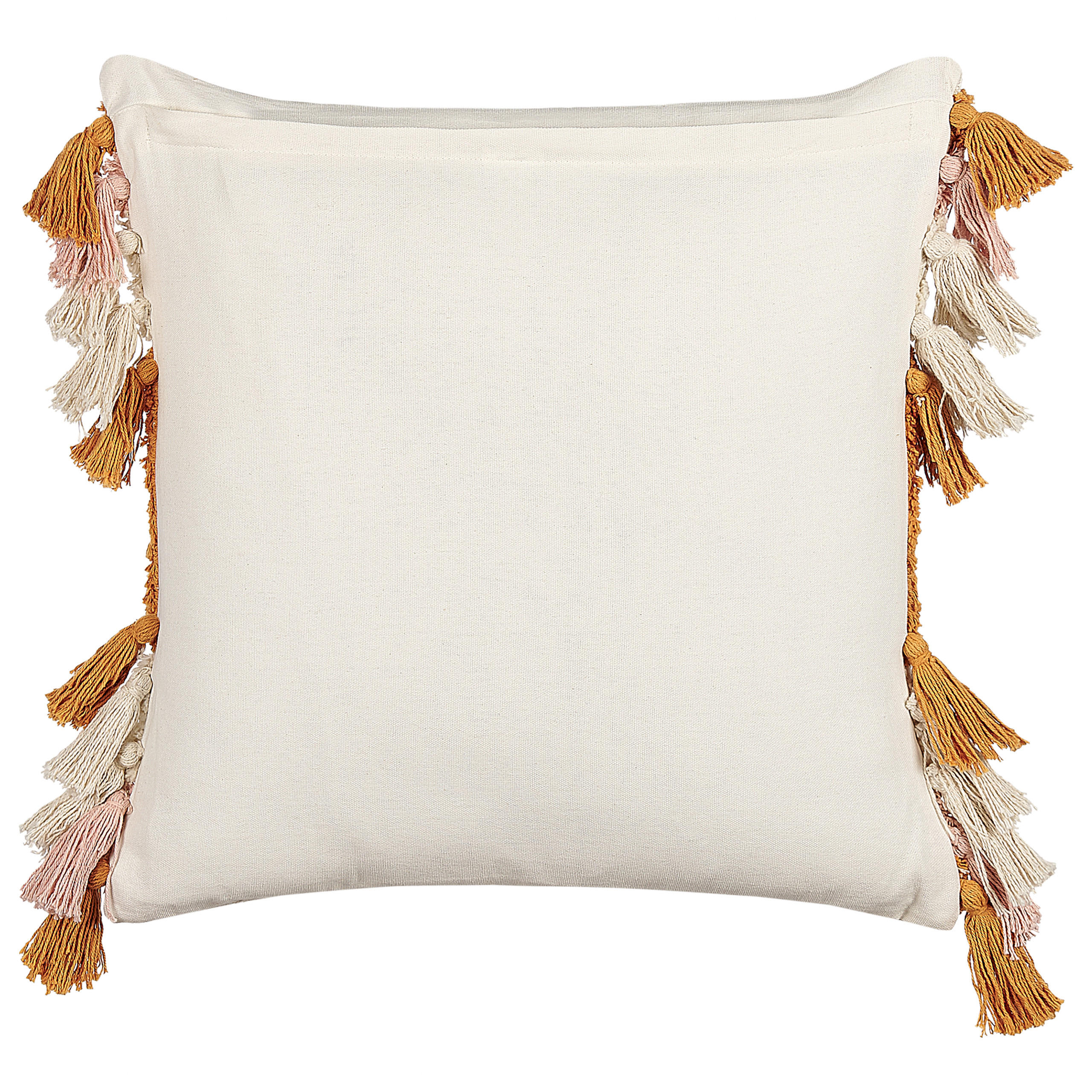 DEKOKISSEN Hellbeige 45/45 cm Lablab - Beige, Naturmaterialien/Textil (45/45cm) - Beliani