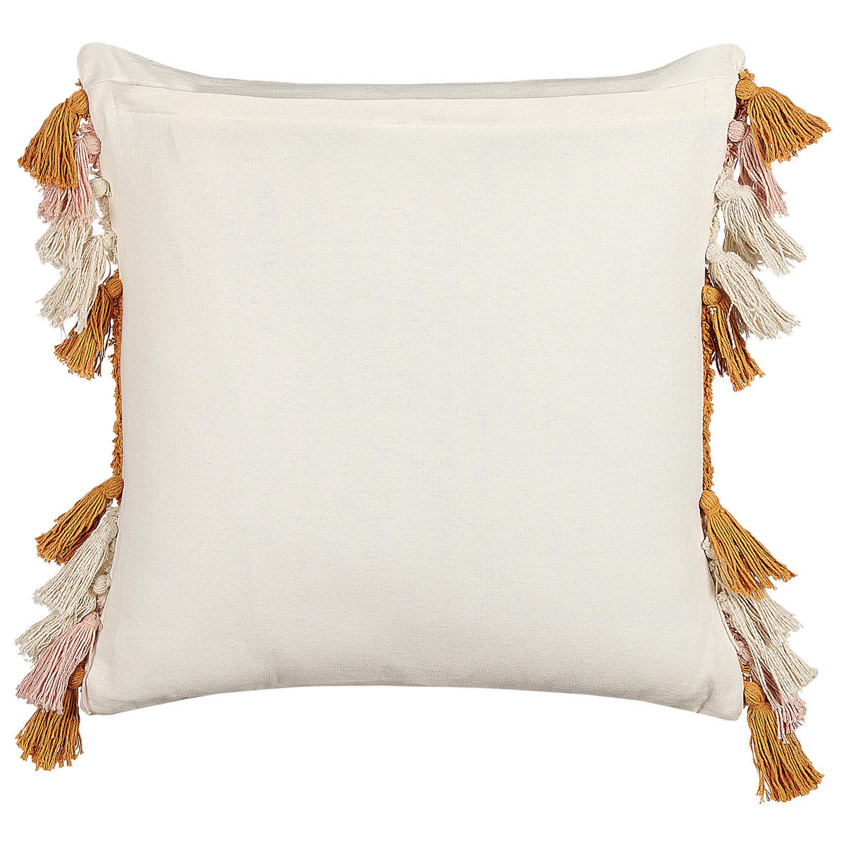 DEKOKISSEN 2er-Set Hellbeige 45/45 cm Lablab - Beige, Naturmaterialien/Textil (45/45cm) - Beliani