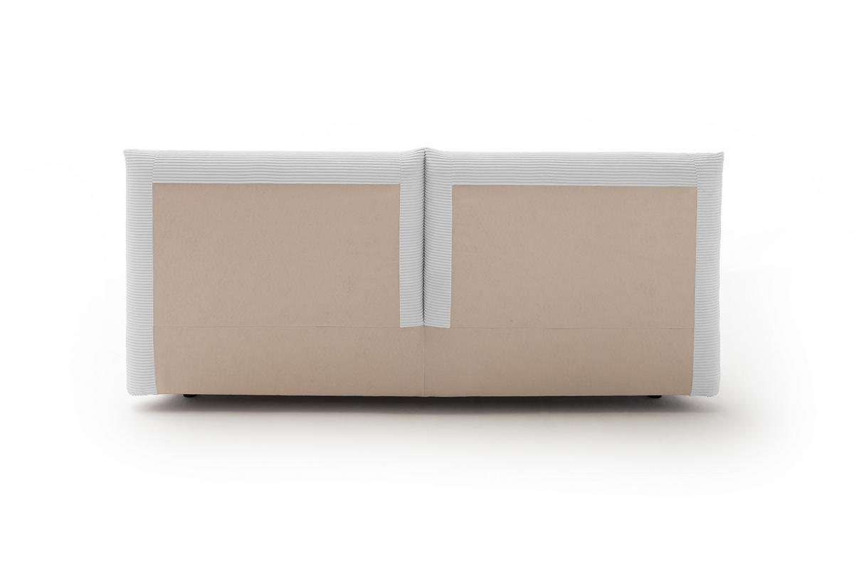 POLSTERBETT HENRY Hellgrau Cord - Silberfarben/Hellgrau, Textil (140/200cm) - KAWOLA