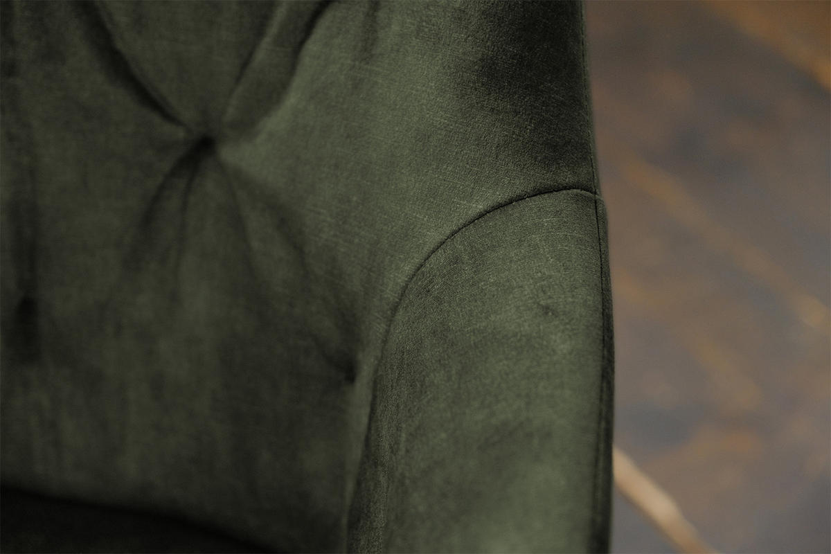 BÜROSTUHL KAYA Grün Velvet - Schwarz/Grün, Textil (64/79/61cm) - KAWOLA
