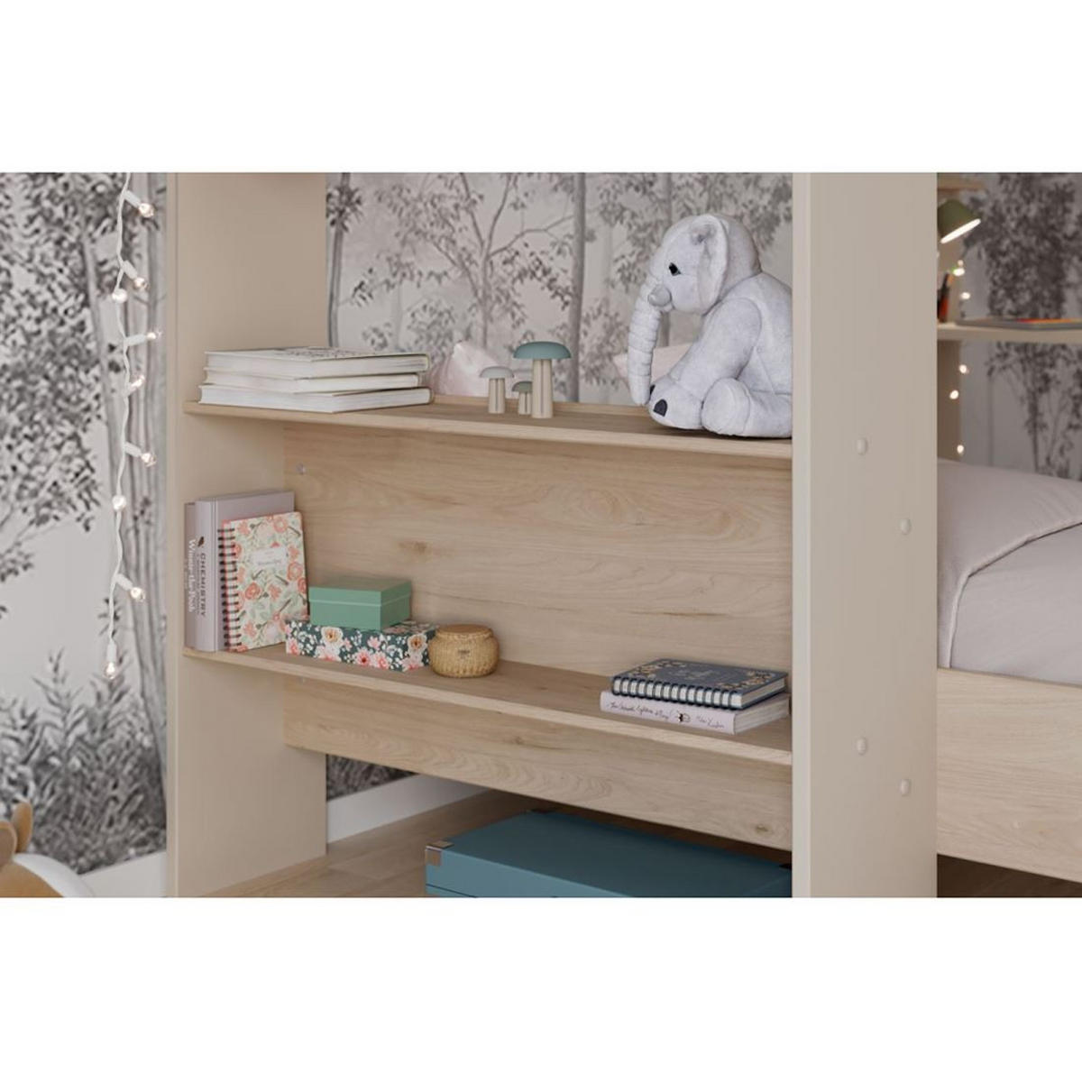 ETAGENBETT Parisot Oasis 1 mit Bettschublade 90x200 Holzdekor Eiche - Eichefarben, Kunststoff (90/200cm) - 58aufmkessel