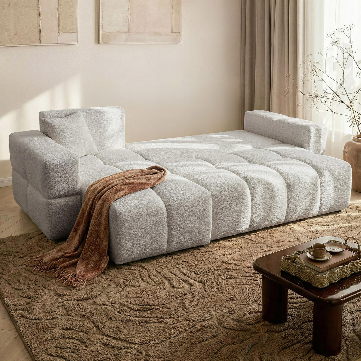 ECKSOFA BUENO mit Schlaffunktion und Bettkasten Dunkelgrau - Dunkelgrau, Kunststoff/Textil (250/148cm) - Idohome