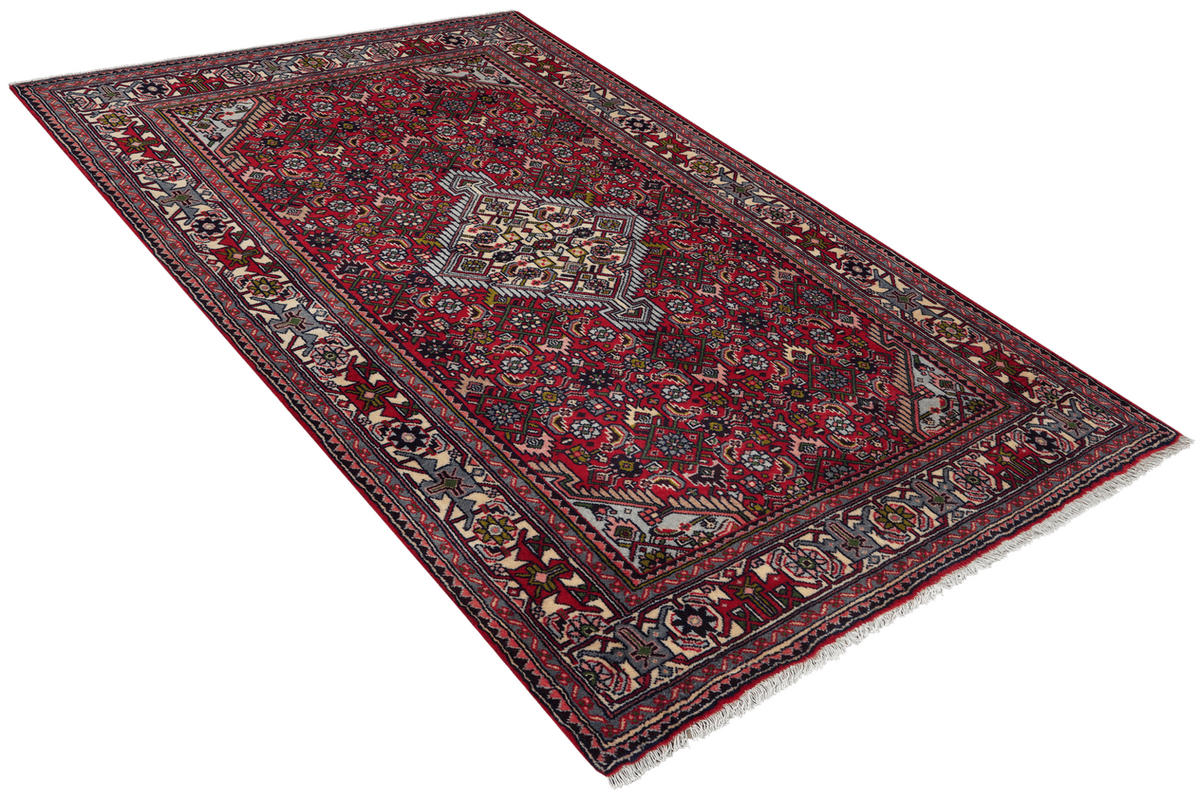ORIENTTEPPICH handgeknüpft Assadabad Rot 193/126 cm Schurwolle - Rot, Textil (126/193cm) - Looma