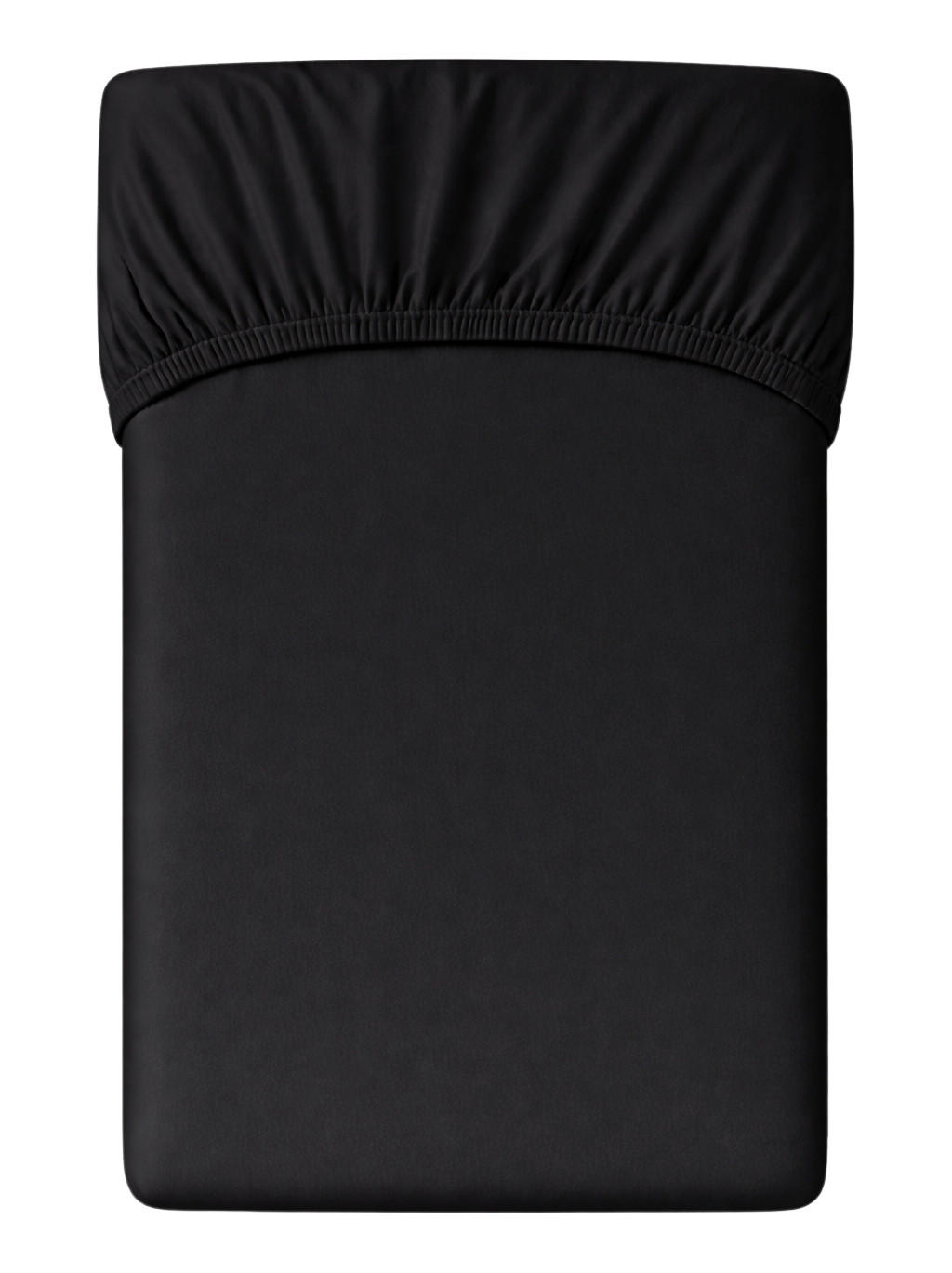 Carpe Sonno Mako-Satin-Spannbettlaken Schwarz 140x200 cm
