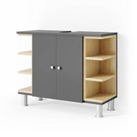 WASCHBECKENUNTERSCHRANK Aquis Anthrazit 79.6 x 64 cm - Anthrazit, Holzwerkstoff (79.6/64/32cm) - Vicco