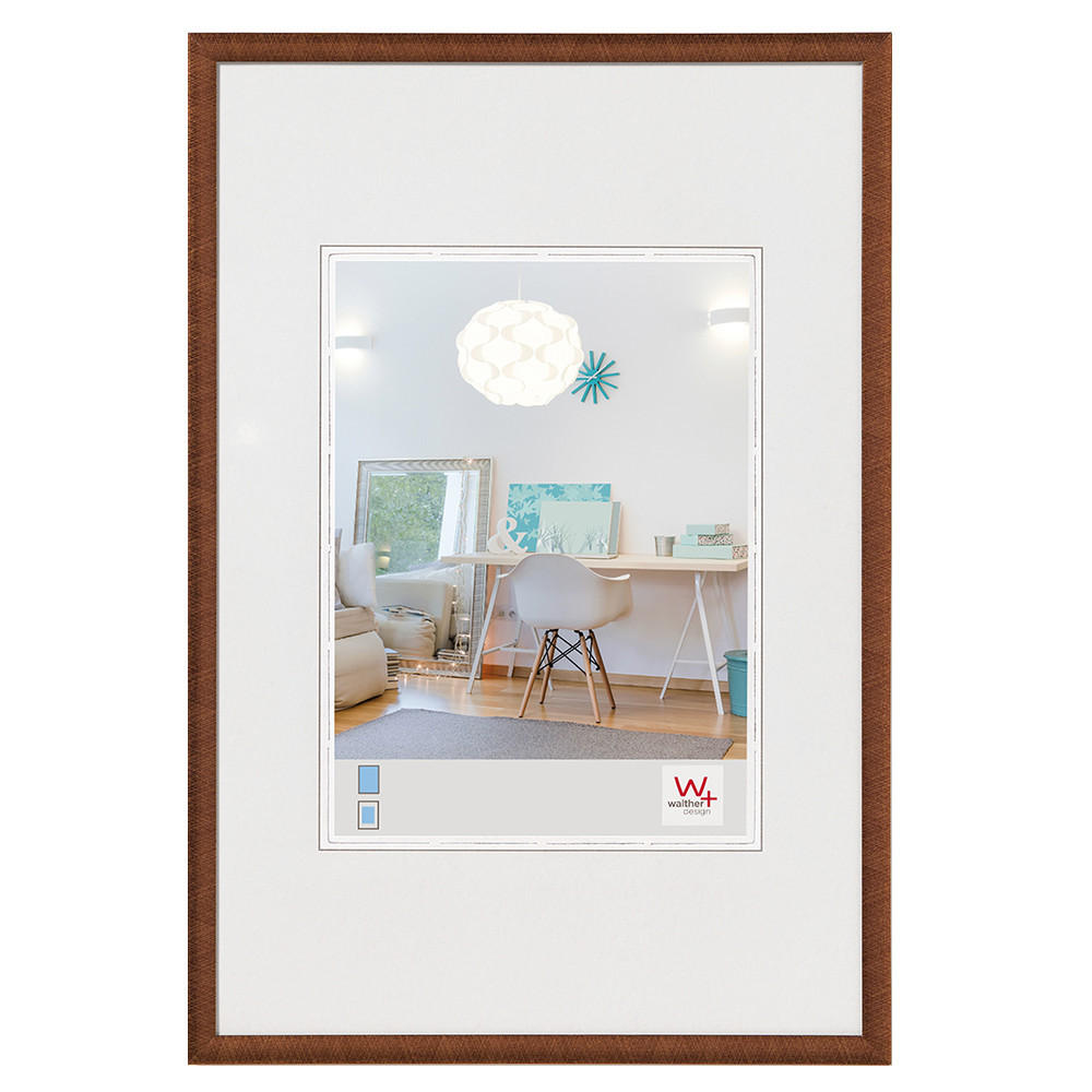 KUNSTSTOFFRAHMEN New Lifestyle Kst.Rahmen 21x29,7 cm bronze - Bronzefarben, Kunststoff (22.2/31/1.4cm) - walther design