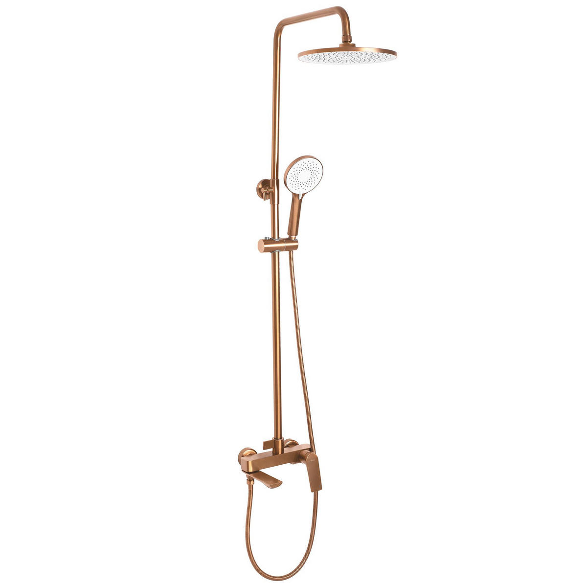 DUSCHGARNITUR Rea Avalon Copper Brush - Kupferfarben, Metall (24/130/50cm) - REA