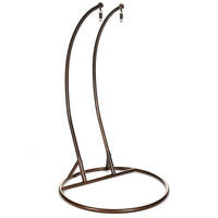 GESTELL für Polyrattan Hängesessel TORUS - Schwarz, Metall (120/195/120cm) - Home Deluxe
