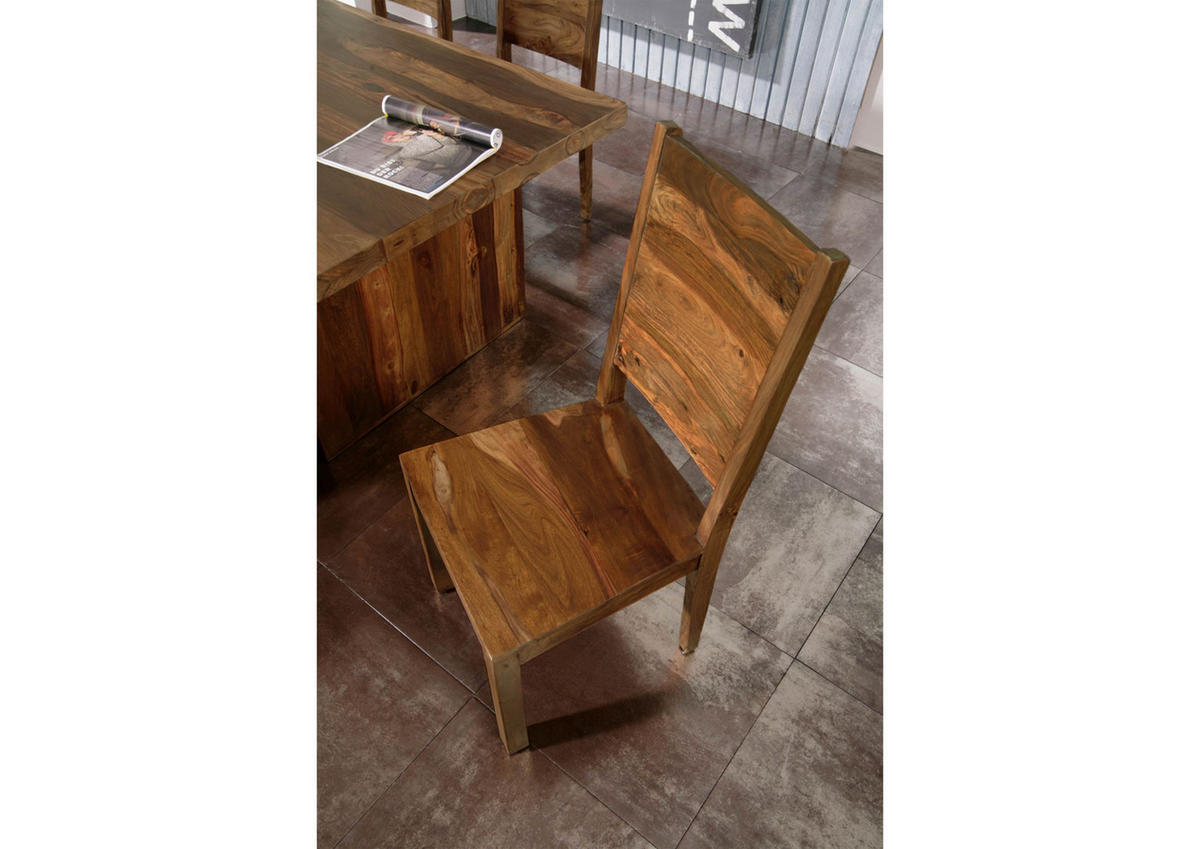 STUHL Massivholz 45 x 45 x 100 cm dunkelbraun DUKE #112 - Dunkelbraun, Holz (45/100/45cm) - Massivmoebel24