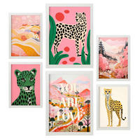 POSTER Set Mit 6 Machende Rosen A3 & A4 Weißer Rahmen - Weiß, Papier (29/3cm) - Nacnic