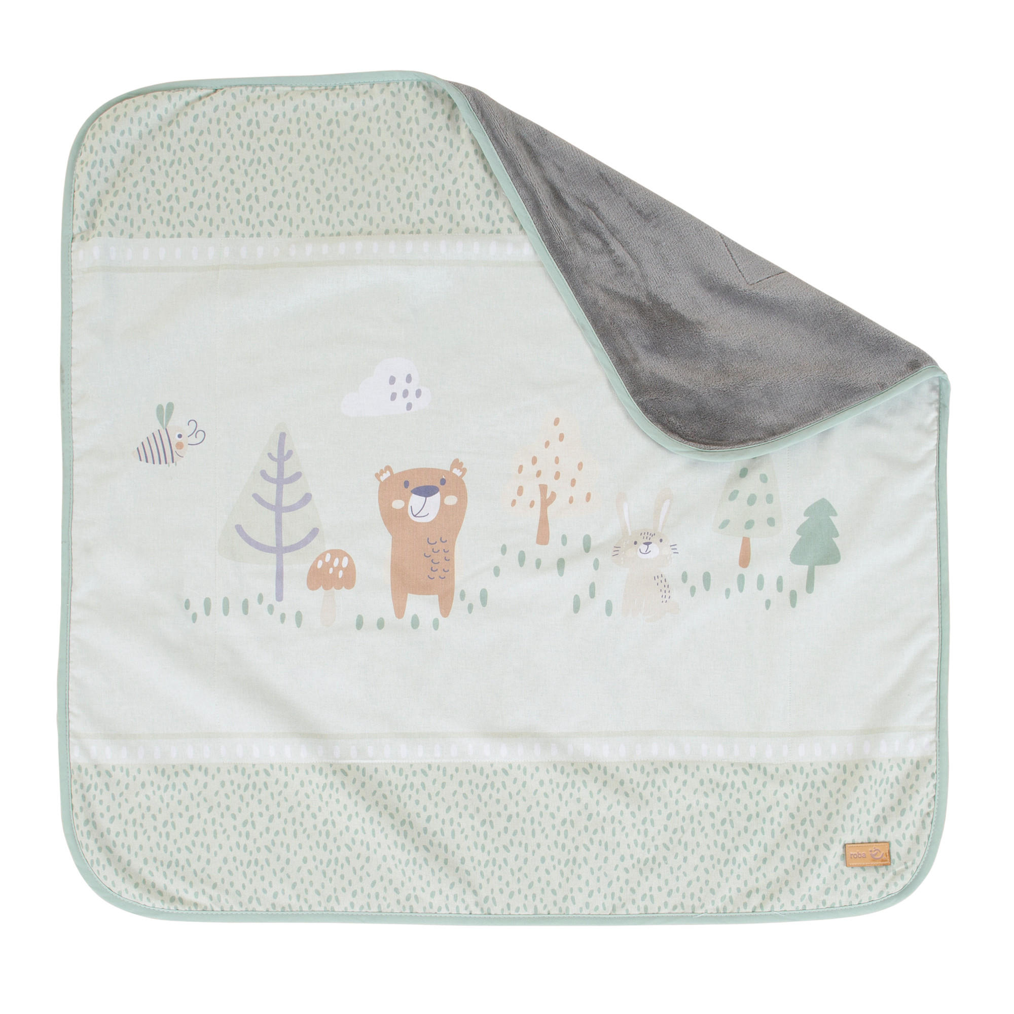 BABYDECKE 80 x 80 cm Woodland Buddies - Grün, Textil (80/80cm) - Roba