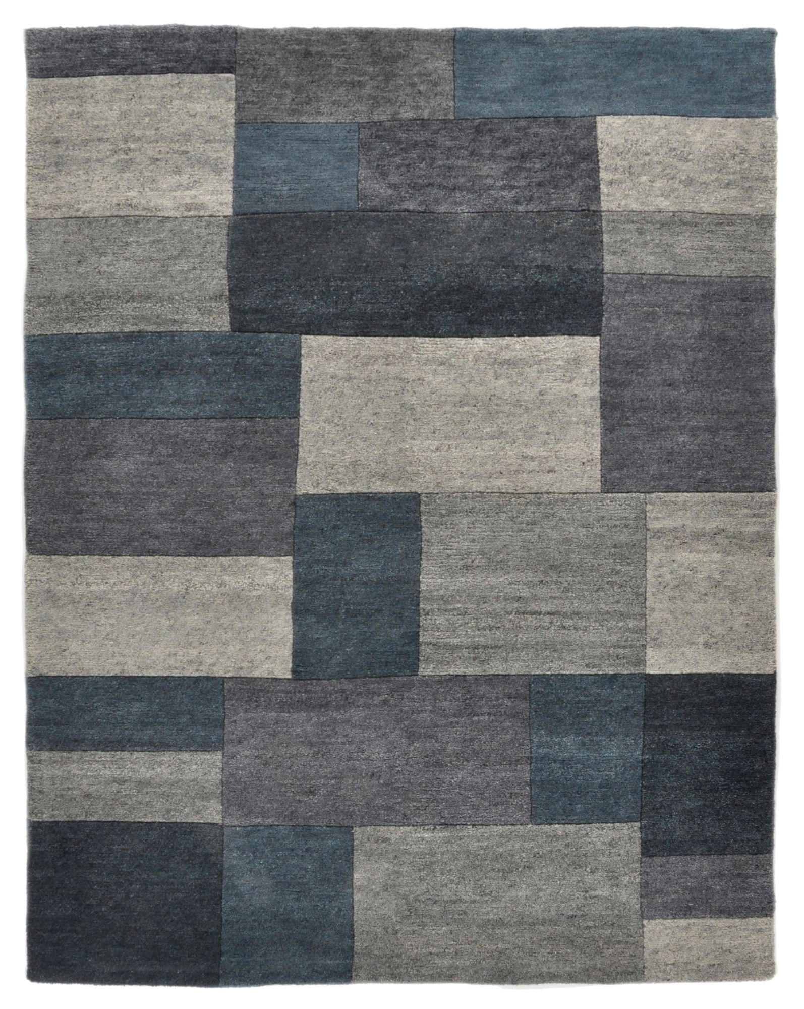 Theko Wollteppich Anthrazit 90x160 cm